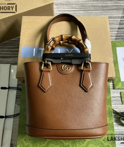 Gucci 1:1 Mirror Replica Diana Bamboo Handle Tote Bag 22CM/8.7IN Gucci Replica Bamboo Bags