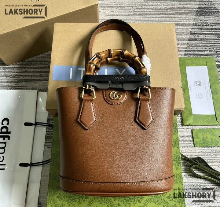 Gucci 1:1 Mirror Replica Diana Bamboo Handle Tote Bag 22CM/8.7IN Gucci Replica Bamboo Bags Gucci 1:1 Mirror Replica Diana Bamboo Handle Tote Bag 22CM/8.7IN Gucci Replica Bamboo Bags
