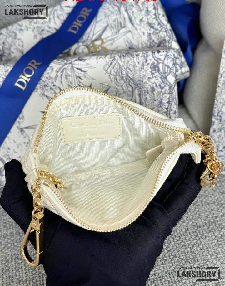 Dior 1:1 Mirror Replica Lambskin Cannage Lady Dior Zipped Key Case 7.6CM/3IN Christian Dior Replica Wallets Dior 1:1 Mirror Replica Lambskin Cannage Lady Dior Zipped Key Case 7.6CM/3IN Christian Dior Replica Wallets