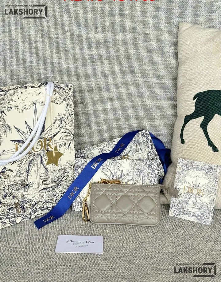 Dior 1:1 Mirror Replica Lambskin Cannage Lady Dior Zipped Key Case 7.6CM/3IN Christian Dior Replica Wallets Dior 1:1 Mirror Replica Lambskin Cannage Lady Dior Zipped Key Case 7.6CM/3IN Christian Dior Replica Wallets