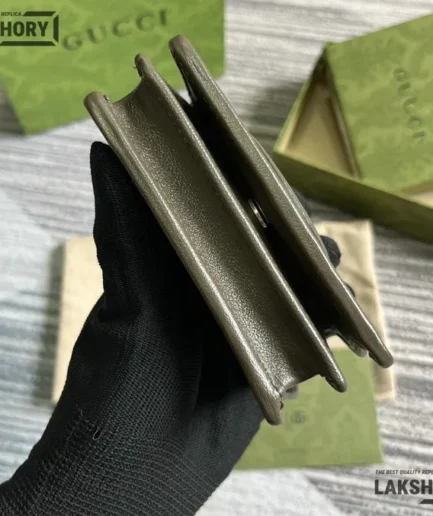 Gucci 1:1 Mirror Replica Diagonal Blondie Card Case Wallet 11CM/4.3IN Gucci Replica Wallets