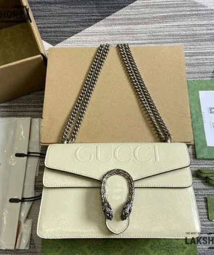 Gucci 1:1 Mirror Replica Dionysus Logo Medium Leather Shoulder Bag 28CM/11IN Gucci Replica Dionysus Bags