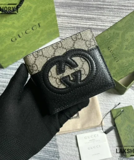 Gucci 1:1 Mirror Replica Cut-out Interlocking G Wallet 9CM/3.5IN Gucci Replica Wallets