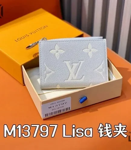 Louis Vuitton 1:1 Mirror Replica Lisa Wallet Bicolor Monogram Empreinte Leather 9CM/3.5IN Louis Vuitton Replica Wallets