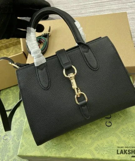 Gucci 1:1 Mirror Replica Soft Small Jackie Tote w/ Hook Closure 24CM/9.4IN Gucci Replica Jackie Bags