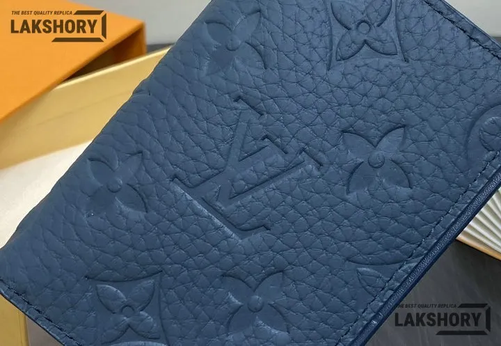 Louis Vuitton 1:1 Mirror Replica Pocket Organizer Taurillon Monogram Sapphire 7.5CM/3IN Louis Vuitton Replica Wallets Louis Vuitton 1:1 Mirror Replica Pocket Organizer Taurillon Monogram Sapphire 7.5CM/3IN Louis Vuitton Replica Wallets