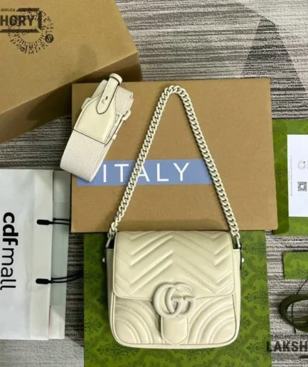 Gucci 1:1 Mirror Replica Matelasse Mini GG Marmont Rose Pink 18CM/7.1IN Gucci Replica Marmont Bags