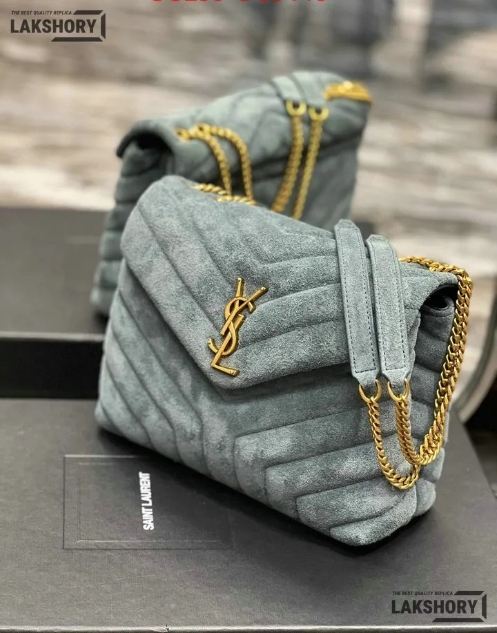 YSL 1:1 Mirror Replica Suede Calfskin Small Loulou Chain Satchel 24CM/9.4IN Replica Crossbody Bags YSL 1:1 Mirror Replica Suede Calfskin Small Loulou Chain Satchel 24CM/9.4IN Replica Crossbody Bags