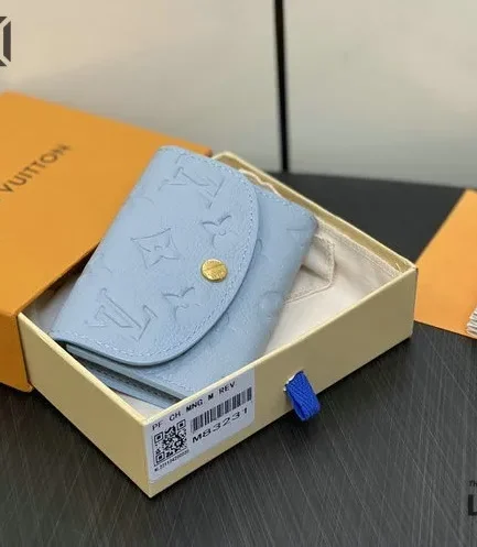 Louis Vuitton 1:1 Mirror Replica Empreinte Rosalie Coin Purse Blue 11CM/4.3IN Louis Vuitton Replica Wallets