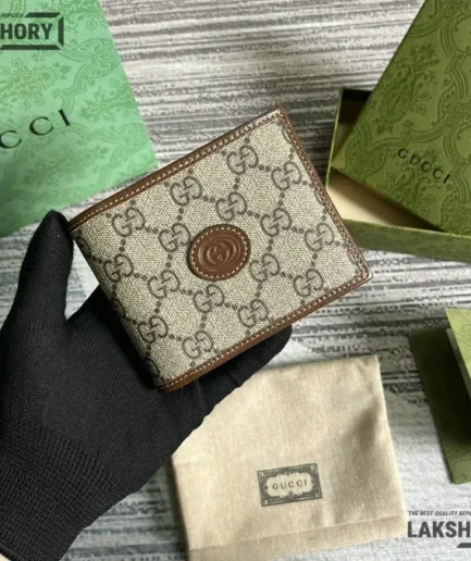 Gucci 1:1 Mirror Replica Azalea Retro Interlocking G Bi-Fold Wallet 9CM/3.5IN Gucci Replica Wallets