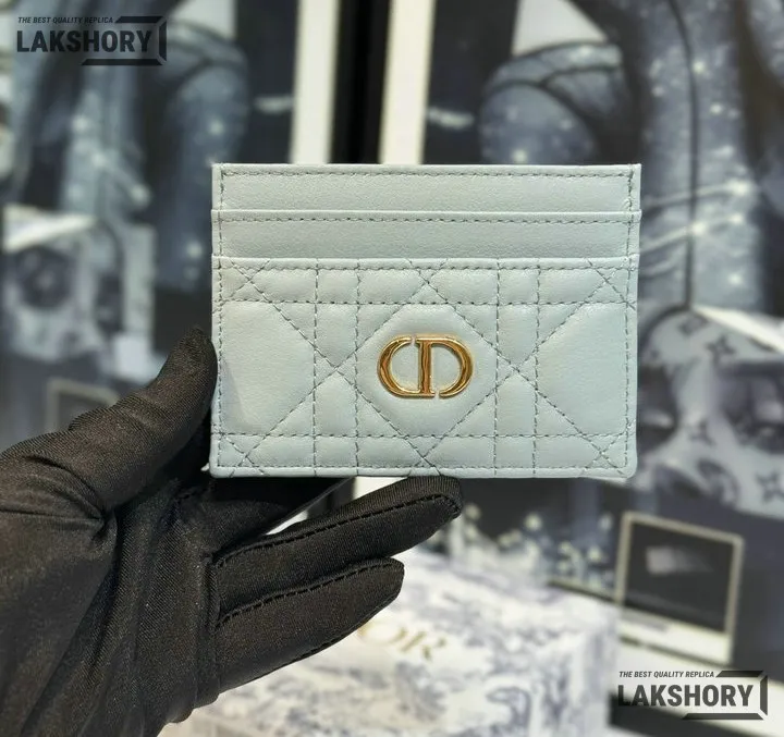 Dior 1:1 Mirror Replica Dior Caro Freesia Card Holder Christian Dior Replica Wallets Dior 1:1 Mirror Replica Dior Caro Freesia Card Holder Christian Dior Replica Wallets