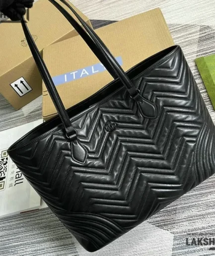 Gucci 1:1 Mirror Replica Monochrome Large GG Marmont Tote Bag 38.5CM/15.2IN Gucci Replica Marmont Bags