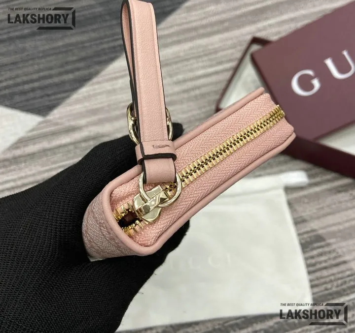 Gucci 1:1 Mirror Replica GG Emblem Zip Around Wallet 19CM/7.5IN Gucci Replica Wallets Gucci 1:1 Mirror Replica GG Emblem Zip Around Wallet 19CM/7.5IN Gucci Replica Wallets