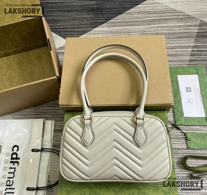 Gucci 1:1 Mirror Replica Medium GG Marmont Black White 25.5CM/10IN Gucci Replica Marmont Bags Gucci 1:1 Mirror Replica Medium GG Marmont Black White 25.5CM/10IN Gucci Replica Marmont Bags