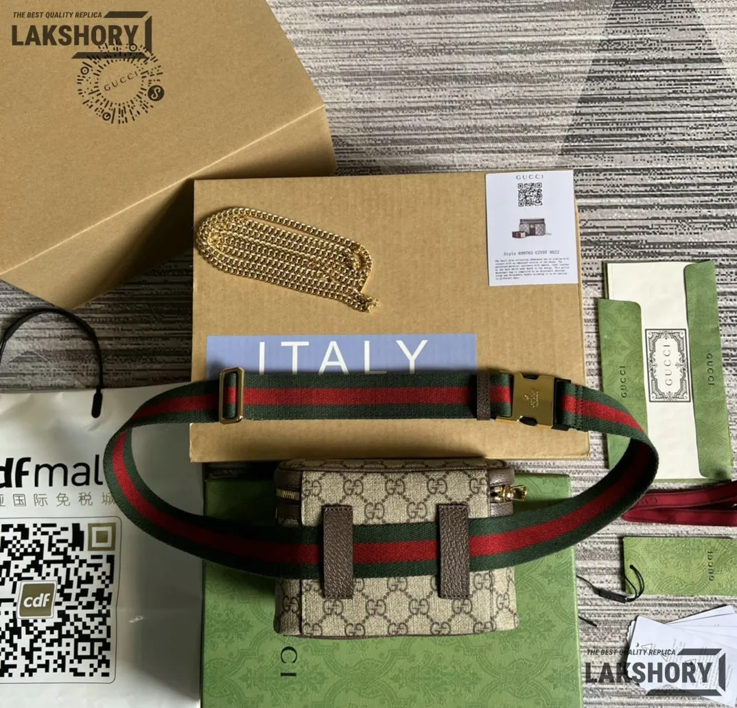 Gucci 1:1 Mirror Replica GG Monogram Ophidia Belt Bag Beige 18CM/7.1IN Gucci Replica Ophidia Bags Gucci 1:1 Mirror Replica GG Monogram Ophidia Belt Bag Beige 18CM/7.1IN Gucci Replica Ophidia Bags