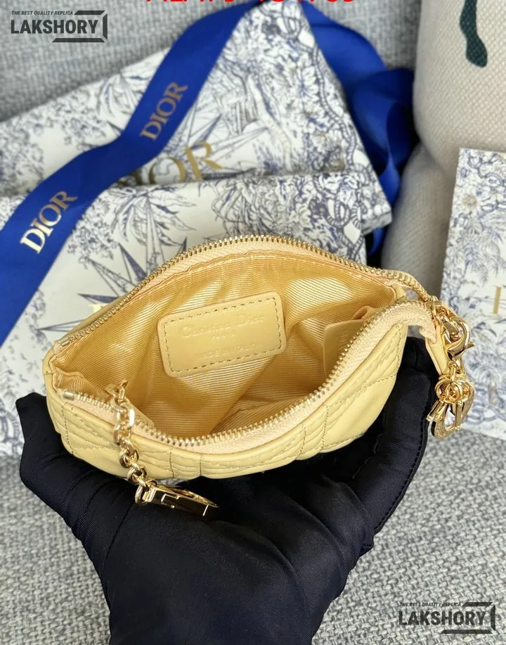 Dior 1:1 Mirror Replica Lambskin Cannage Lady Dior Zipped Key Case 7.6CM/3IN Christian Dior Replica Wallets Dior 1:1 Mirror Replica Lambskin Cannage Lady Dior Zipped Key Case 7.6CM/3IN Christian Dior Replica Wallets