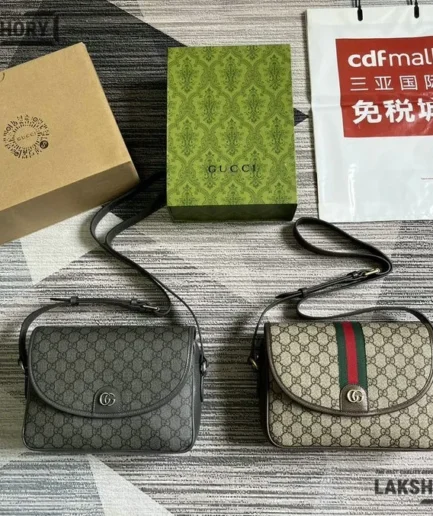 Gucci 1:1 Mirror Replica Web Ophidia Medium GG Shoulder Bag 27CM/10.6IN Gucci Replica Ophidia Bags