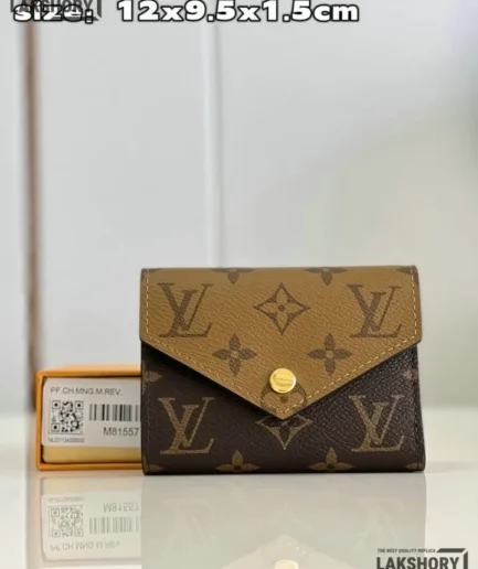 Louis Vuitton 1:1 Mirror Replica Victorine Wallet Monogram Reverse 12.5CM/4.9IN Louis Vuitton Replica Wallets