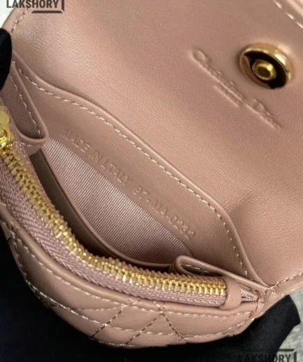 Dior 1:1 Mirror Replica Lambskin Cannage Miss Dior Glycine Wallet 11CM/4.3IN Christian Dior Replica Wallets