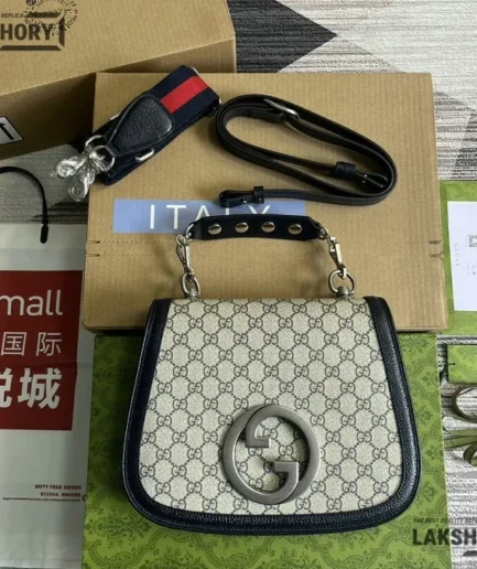 Gucci 1:1 Mirror Replica GG Supreme Leather Blondie Top Handle Bag 29CM/11.4IN Gucci Replica Blondie Bags