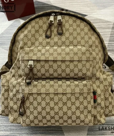 Gucci 1:1 Mirror Replica GG Canvas Large Backpack 48CM/18.9IN Gucci Replica Backpacks