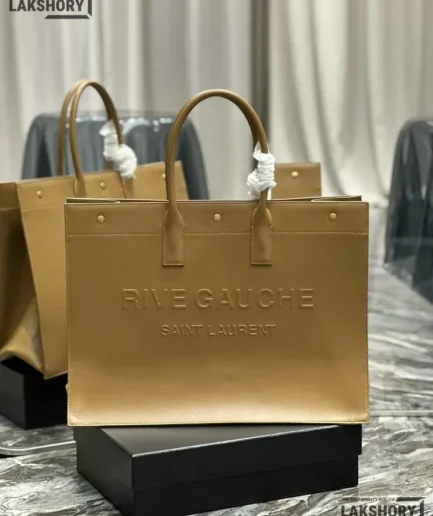 YSL 1:1 Mirror Replica Rive Gauche Smooth Large Tote Bag 48CM/18.9IN Replica Tote Bags