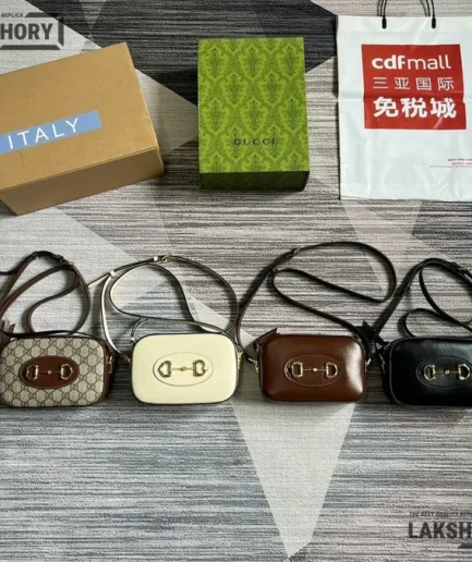 Gucci 1:1 Mirror Replica Horsebit 1955 GG Small Camera Bag 20CM/7.9IN Gucci Replica Horsebit Bags