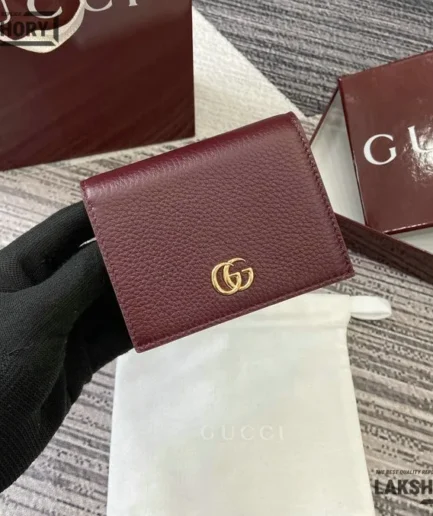 Gucci 1:1 Mirror Replica GG Marmont Card Case Wallet 11CM/4.3IN Gucci Replica Wallets
