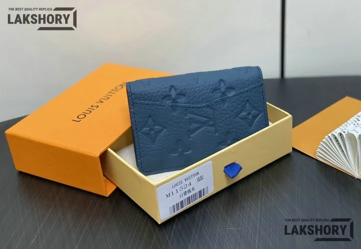 Louis Vuitton 1:1 Mirror Replica Pocket Organizer Taurillon Monogram Sapphire 7.5CM/3IN Louis Vuitton Replica Wallets Louis Vuitton 1:1 Mirror Replica Pocket Organizer Taurillon Monogram Sapphire 7.5CM/3IN Louis Vuitton Replica Wallets