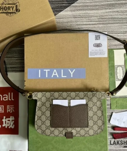 Gucci 1:1 Mirror Replica Blondie Small Belt Bag Beige Ebony 24CM/9.4IN Gucci Replica Blondie Bags