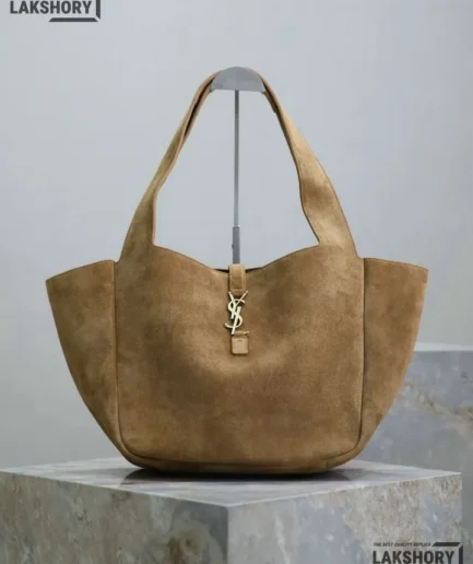 YSL 1:1 Mirror Replica Le 5 A 7 Bea Suede Tote Brown 50CM/19.7IN Replica Tote Bags