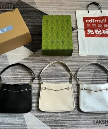 Gucci 1:1 Mirror Replica Horsebit Slim Leather Shoulder Bag 23CM/9.1IN Gucci Replica Horsebit Bags
