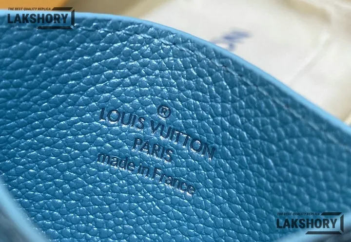 Louis Vuitton 1:1 Mirror Replica LV Charms Card Holder Pearly Lagoon Turquoise 7.5CM/3IN Louis Vuitton Replica Wallets Louis Vuitton 1:1 Mirror Replica LV Charms Card Holder Pearly Lagoon Turquoise 7.5CM/3IN Louis Vuitton Replica Wallets