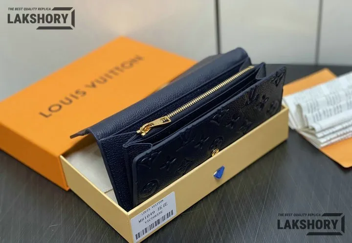 Louis Vuitton 1:1 Mirror Replica Monogram Sarah Wallet Bicolor Leather 19CM/7.5IN Louis Vuitton Replica Wallets Louis Vuitton 1:1 Mirror Replica Monogram Sarah Wallet Bicolor Leather 19CM/7.5IN Louis Vuitton Replica Wallets