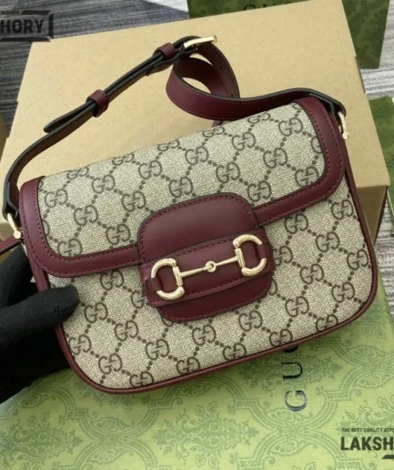 Gucci 1:1 Mirror Replica Small Horsebit 1955 Shoulder Bag 20CM/7.9IN Gucci Replica Horsebit Bags