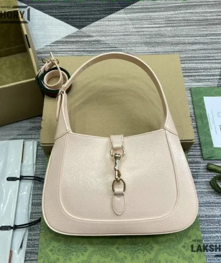 Gucci 1:1 Mirror Replica Grand Prix Calfskin Medium Jackie 1961 Hobo 27.5CM/10.8IN Gucci Replica Jackie Bags