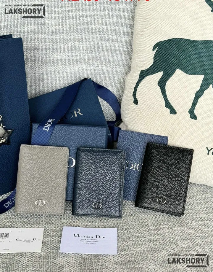 Dior 1:1 Mirror Replica CD Icon Vertical Bifold Card Holder 11.2CM/4.4IN Christian Dior Replica Wallets Dior 1:1 Mirror Replica CD Icon Vertical Bifold Card Holder 11.2CM/4.4IN Christian Dior Replica Wallets