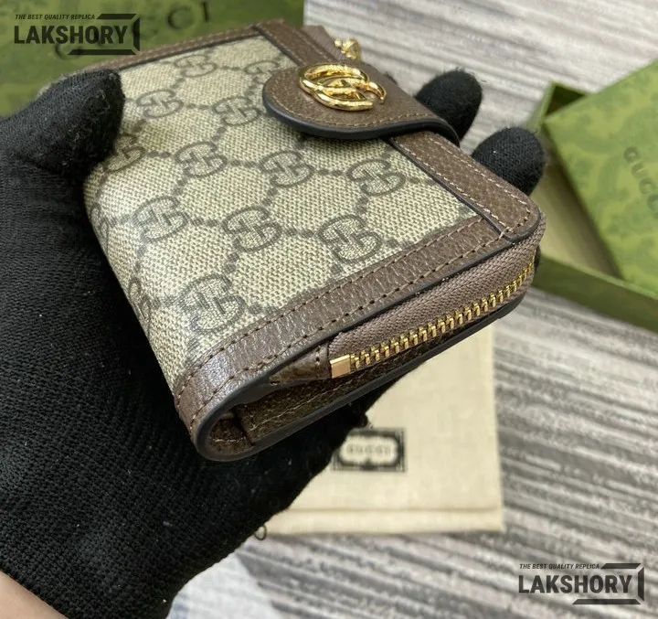 Gucci 1:1 Mirror Replica Ophidia Card Case Supreme Wallet Beige Brown 13CM/5.1IN Gucci Replica Wallets Gucci 1:1 Mirror Replica Ophidia Card Case Supreme Wallet Beige Brown 13CM/5.1IN Gucci Replica Wallets