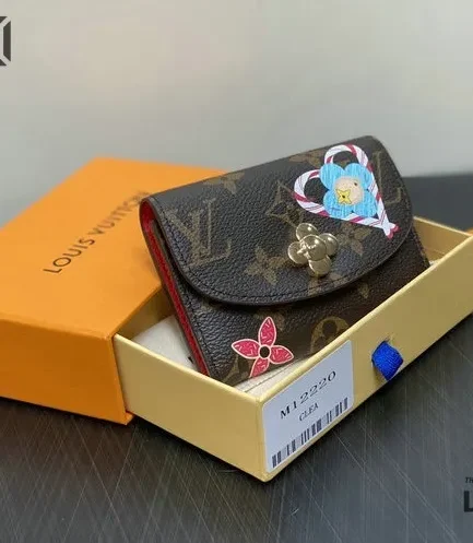 Louis Vuitton 1:1 Mirror Replica Rosalie Coin Purse Monogram Candy Red 11CM/4.3IN Louis Vuitton Replica Wallets