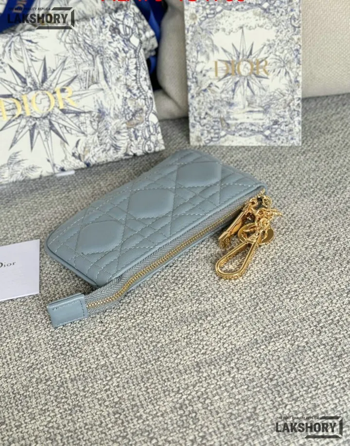 Dior 1:1 Mirror Replica Lambskin Cannage Lady Dior Zipped Key Case 7.6CM/3IN Christian Dior Replica Wallets Dior 1:1 Mirror Replica Lambskin Cannage Lady Dior Zipped Key Case 7.6CM/3IN Christian Dior Replica Wallets
