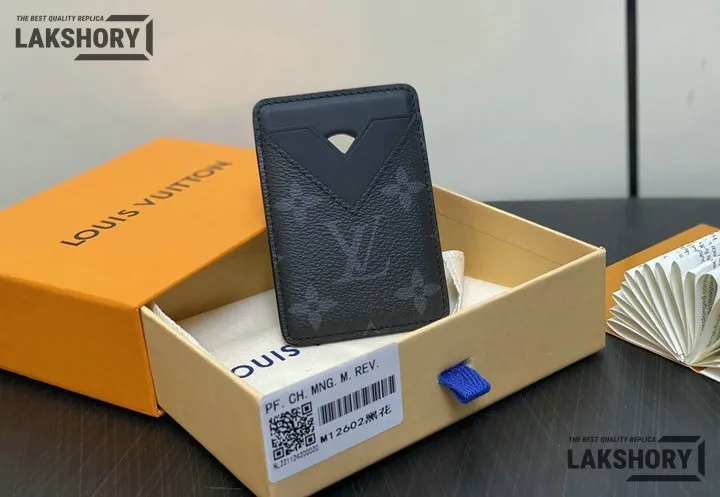 Louis Vuitton 1:1 Mirror Replica Porte-Cartes Magnet Monogram Eclipse 6.5CM/2.6IN Louis Vuitton Replica Wallets Louis Vuitton 1:1 Mirror Replica Porte-Cartes Magnet Monogram Eclipse 6.5CM/2.6IN Louis Vuitton Replica Wallets