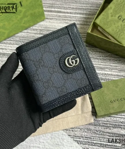 Gucci 1:1 Mirror Replica Supreme Ophidia Bi-fold Wallet 10CM/3.9IN Gucci Replica Wallets
