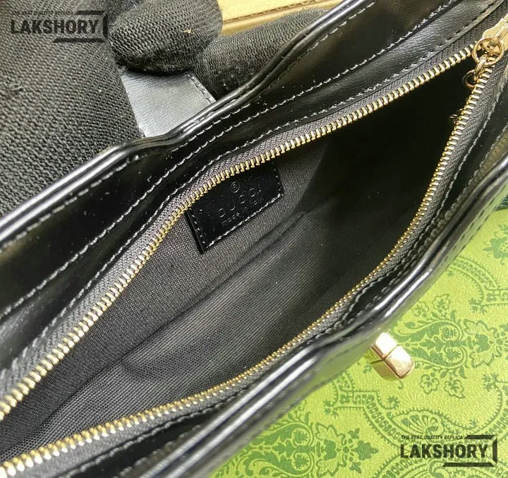Gucci 1:1 Mirror Replica Mini Moon Side Shoulder Bag Black 24CM/9.4IN Gucci Replica Jackie Bags Gucci 1:1 Mirror Replica Mini Moon Side Shoulder Bag Black 24CM/9.4IN Gucci Replica Jackie Bags