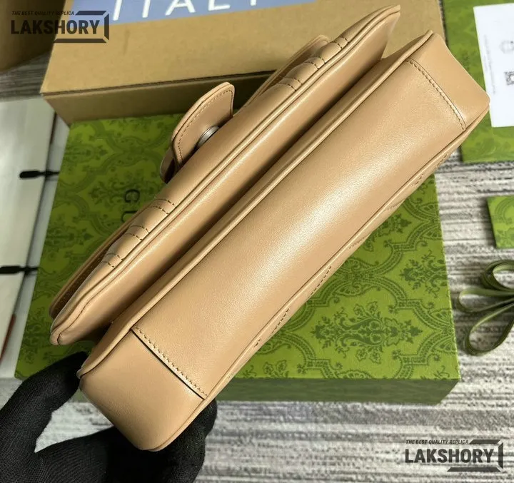 Gucci 1:1 Mirror Replica Matelasse GG Marmont 2.0 Monochrome Bag 26.5CM/10.4IN Gucci Replica Marmont Bags Gucci 1:1 Mirror Replica Matelasse GG Marmont 2.0 Monochrome Bag 26.5CM/10.4IN Gucci Replica Marmont Bags