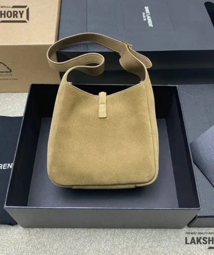 YSL 1:1 Mirror Replica Baby Le 5 A 7 Shoulder Bag Golden Leaf 16CM/6.3IN Replica Hobo Bags