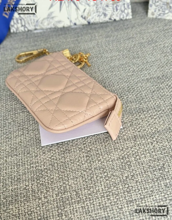 Dior 1:1 Mirror Replica Lambskin Cannage Lady Dior Zipped Key Case 7.6CM/3IN Christian Dior Replica Wallets Dior 1:1 Mirror Replica Lambskin Cannage Lady Dior Zipped Key Case 7.6CM/3IN Christian Dior Replica Wallets