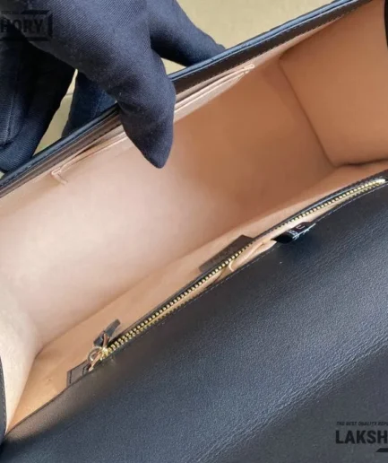 Gucci 1:1 Mirror Replica Guccissima Padlock Medium Padlock Bag Black 30CM/11.8IN Gucci Replica Padlock Bags