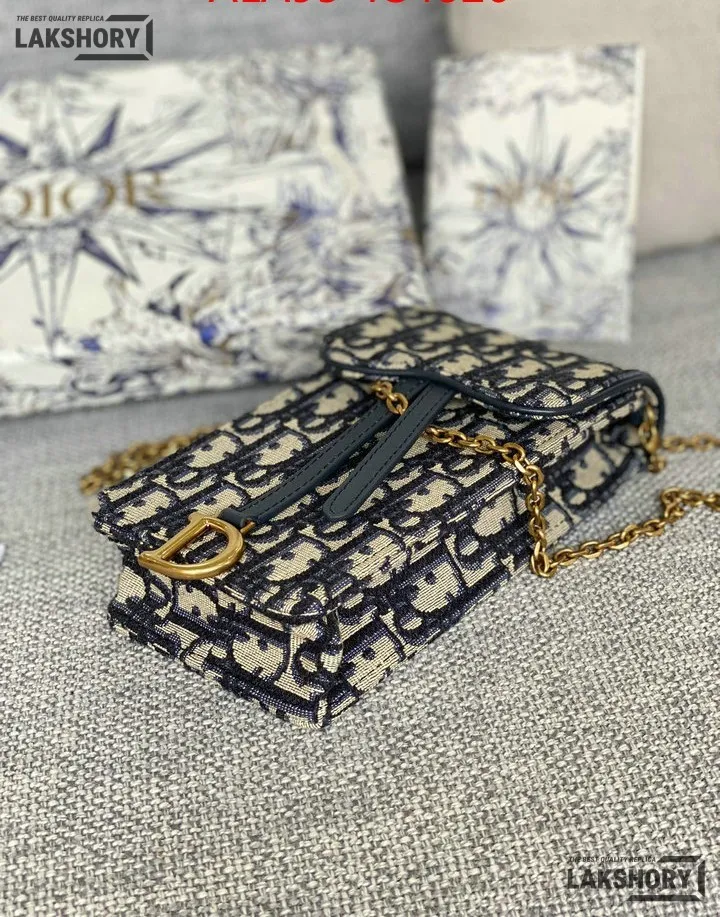 Dior 1:1 Mirror Replica Saddle Vertical Pouch Blue Dior Oblique Jacquard Christian Dior Replica Wallets Dior 1:1 Mirror Replica Saddle Vertical Pouch Blue Dior Oblique Jacquard Christian Dior Replica Wallets