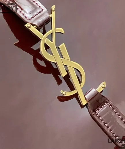 YSL 1:1 Mirror Replica Le 5 À 7 Leather Shoulder Bag Wine 24.5CM/9.6IN Replica Hobo Bags