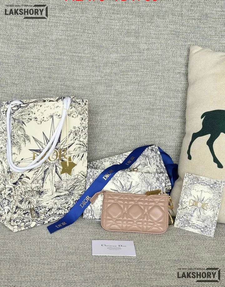 Dior 1:1 Mirror Replica Lambskin Cannage Lady Dior Zipped Key Case 7.6CM/3IN Christian Dior Replica Wallets Dior 1:1 Mirror Replica Lambskin Cannage Lady Dior Zipped Key Case 7.6CM/3IN Christian Dior Replica Wallets